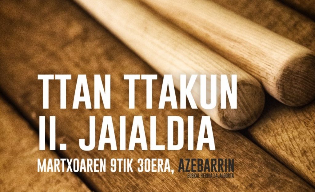 Txalaparta jaialdia egingo dute Algortan martxoaren 9tik 30era