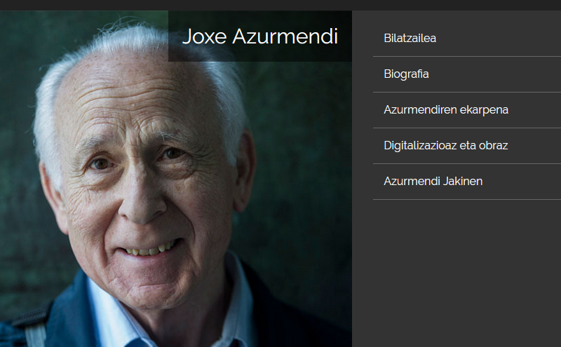 Joxe Azurmendiren obra osoa digitalizatu eta sarean jarri du Jakinek