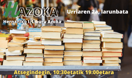 Hernaniko I. Liburu Azoka egingo dute etzi