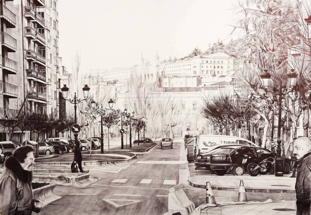 ‘Marrazketa hiperrealista boligrafoz’ erakusketa zabaldu dute Gasteizen