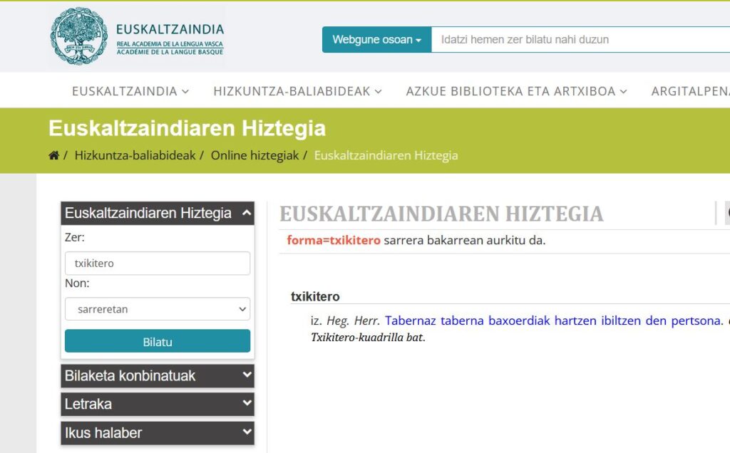 Narko, light, podcast eta txikitero hitzak, besteak beste, gehitu dituzte Euskaltzaindiaren Hiztegira