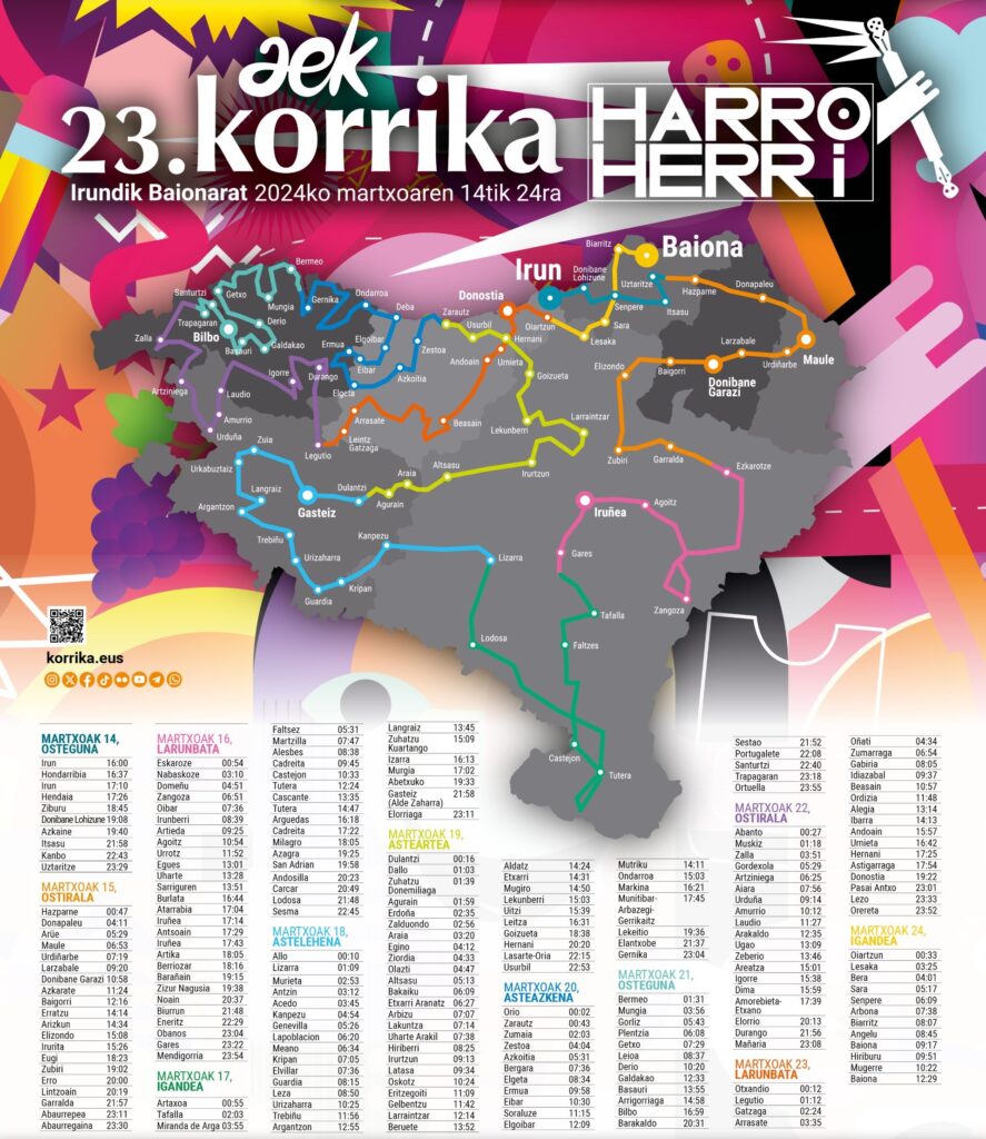 AEK-k 23. Korrikaren ibilbidearen xehetasunak eman ditu ezagutzera